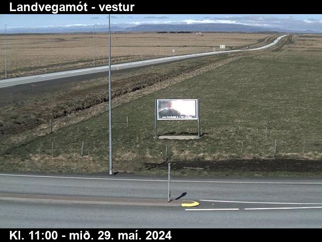 Webcam Landvegamót, Rangárþing ytra, Suðurland, Island