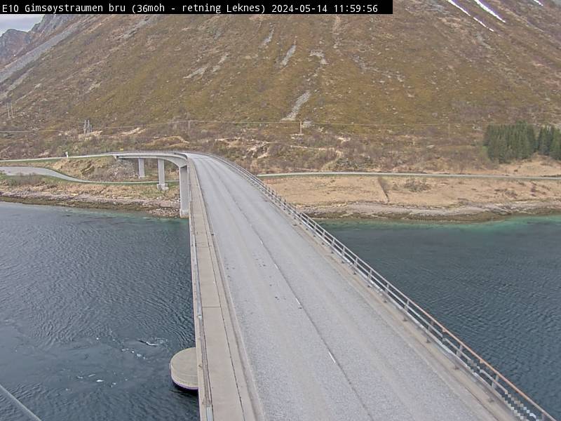 Webcam Gimsøystraumbrua, Vågan, Nordland, Norwegen